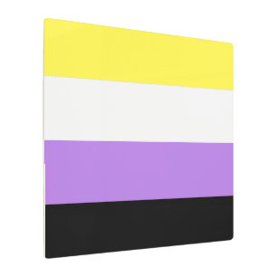 Nonbinary Pride Flag Metal Print
