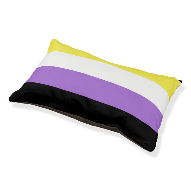 Nonbinary Pride Flag Pet Bed (Angled)