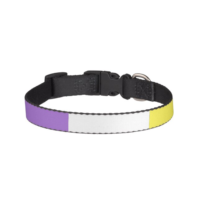 Nonbinary Pride Flag Pet Collar (Front)