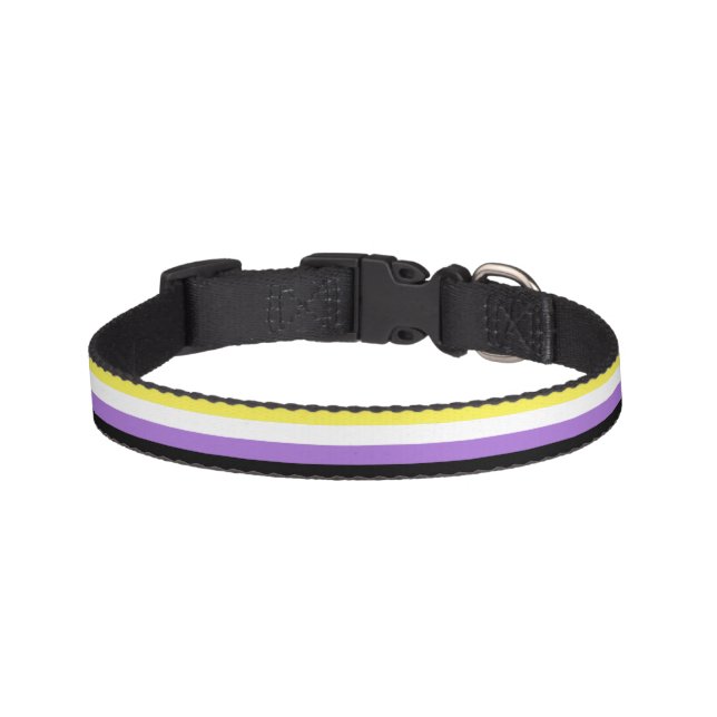 Nonbinary Pride Flag Pet Collar (Front)