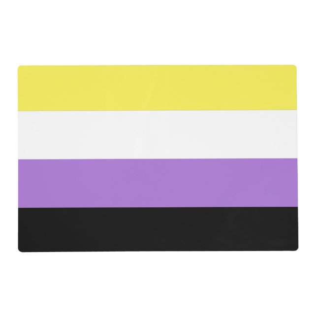 Nonbinary Pride Flag Placemat (Front)