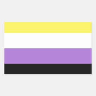 Nonbinary Pride Flag Rectangular Sticker