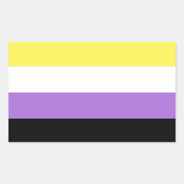 Nonbinary Pride Flag Rectangular Sticker (Front)