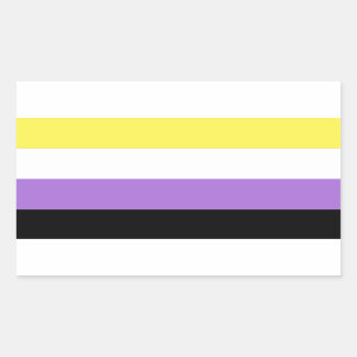 Nonbinary Pride Flag Rectangular Sticker