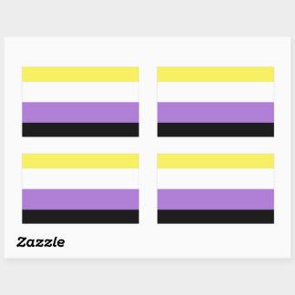 Nonbinary Pride Flag Rectangular Sticker