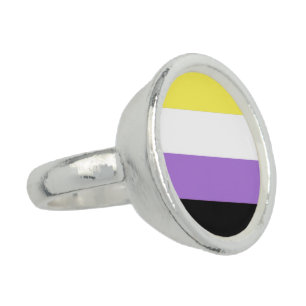 Nonbinary Pride Flag Ring