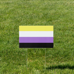 Nonbinary Pride Flag Sign