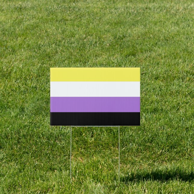 Nonbinary Pride Flag Sign (Insitu)