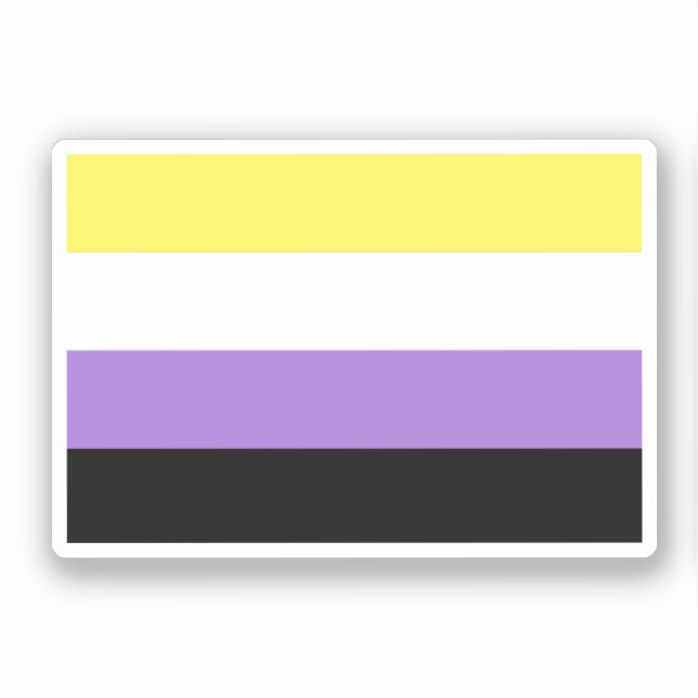 Nonbinary Pride Flag Sticker (Front)