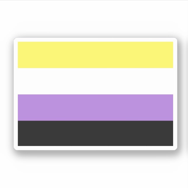 Nonbinary Pride Flag Sticker (Front)