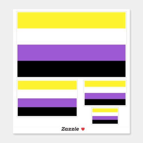 Nonbinary Pride Flag Sticker Pack