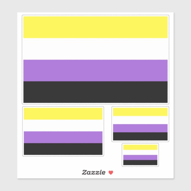 Nonbinary Pride Flag Sticker Pack (Sheet)