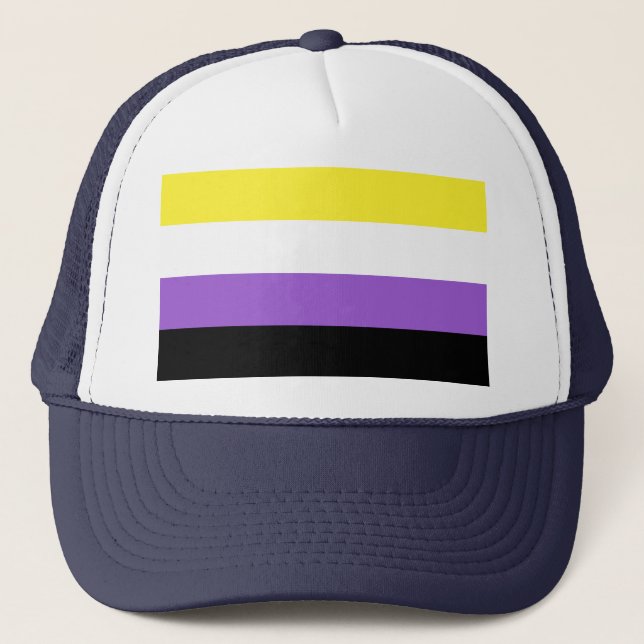 Nonbinary Pride Flag Trucker Hat (Front)