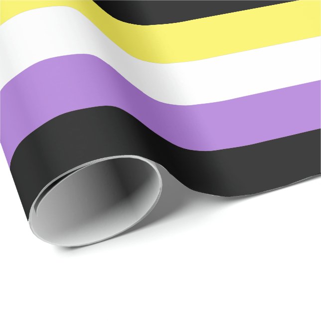 Nonbinary Pride Flag Wrapping Paper (Roll Corner)