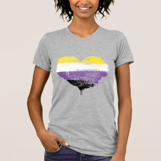 Nonbinary Pride Heart T-Shirt