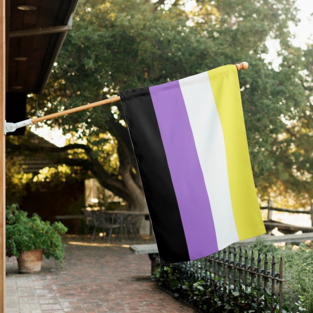 Nonbinary Pride House Flag (In SItu)