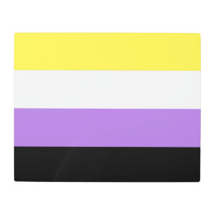 Nonbinary Pride Metal Print