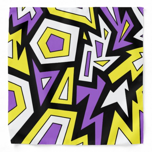 Nonbinary Pride Modern Geometric Abstract Bandana