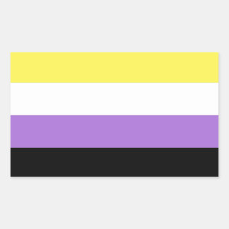 Nonbinary Pride Rectangular Sticker