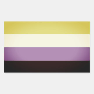 Nonbinary Pride Rectangular Sticker