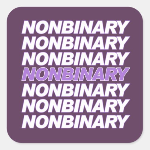 Nonbinary Pride  Square Sticker