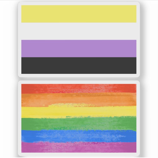 Nonbinary Pride Sticker (Front)