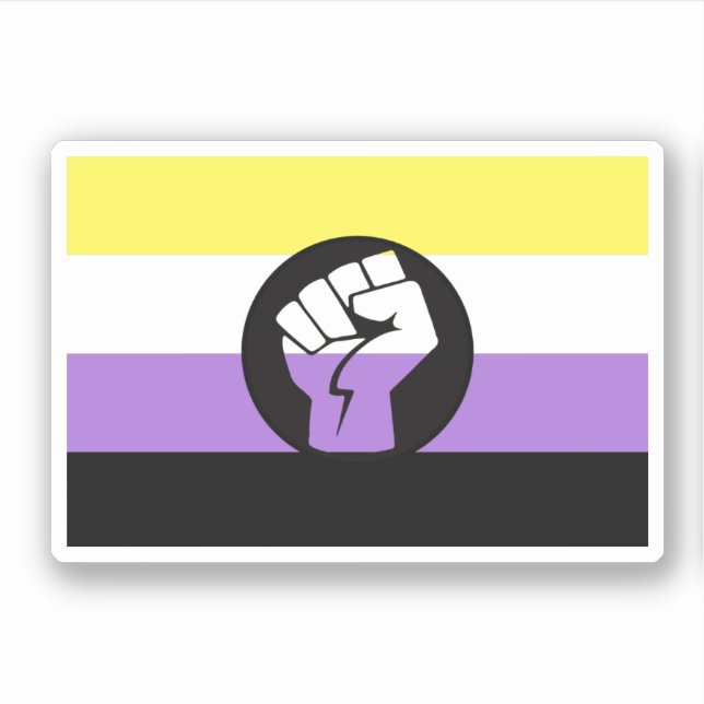 Nonbinary Pride Sticker (Front)