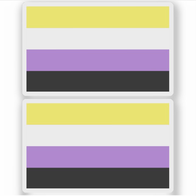 Nonbinary Pride Sticker (Front)