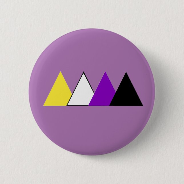 Nonbinary Pride Triangle Pin (Front)