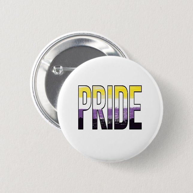 Nonbinary Pride Word Button (Front & Back)