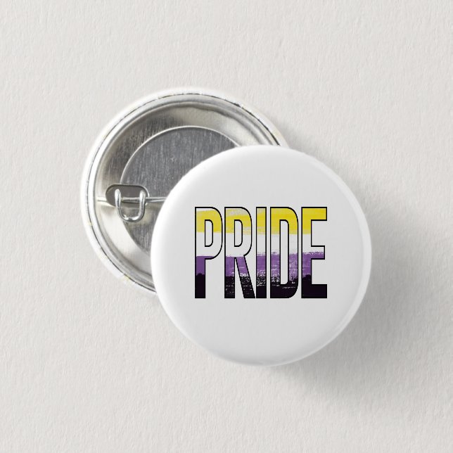 Nonbinary Pride Word Button (Front & Back)