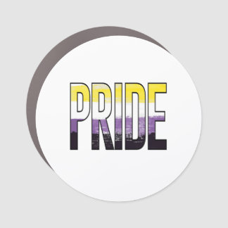 Nonbinary Pride Word Car Magnet