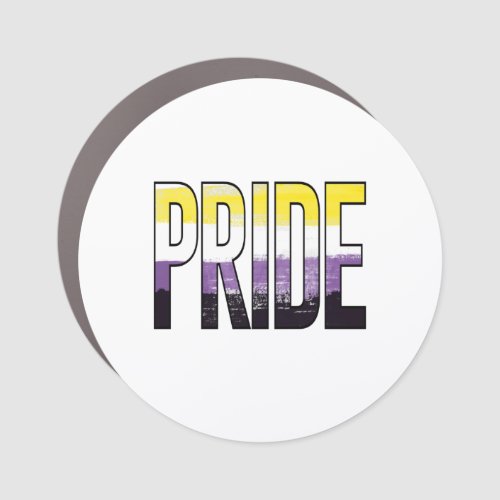 Nonbinary Pride Word Car Magnet