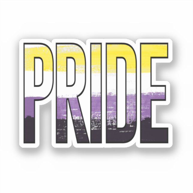 Nonbinary Pride Word Sticker (Front)