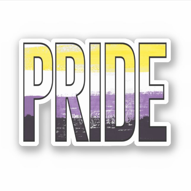Nonbinary Pride Word Sticker (Front)