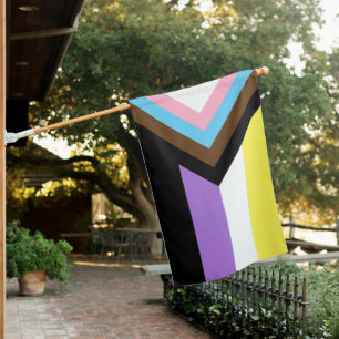 Nonbinary Progress Pride House Flag