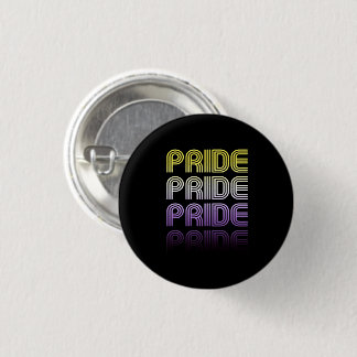 Nonbinary Retro Pride Button
