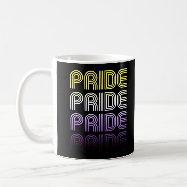 Nonbinary Retro Pride Coffee Mug (Left)