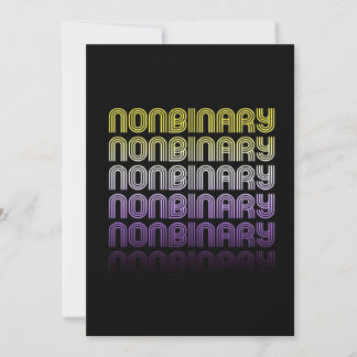 Nonbinary Retro Pride Holiday Card