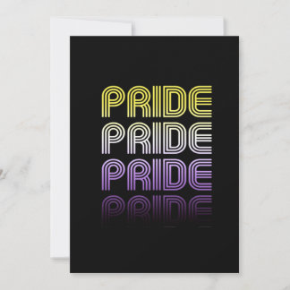 Nonbinary Retro Pride Holiday Card