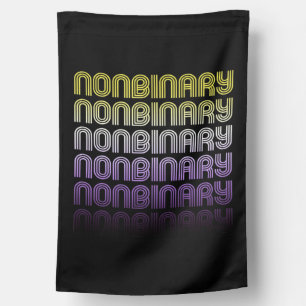 Nonbinary Retro Pride House Flag