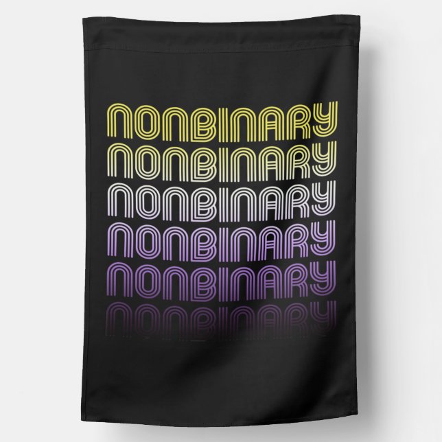 Nonbinary Retro Pride House Flag (Back)
