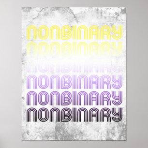 Nonbinary Retro Pride Poster