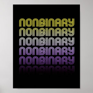 Nonbinary Retro Pride Poster