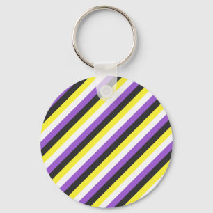 NonBinary Stripes  Keychain