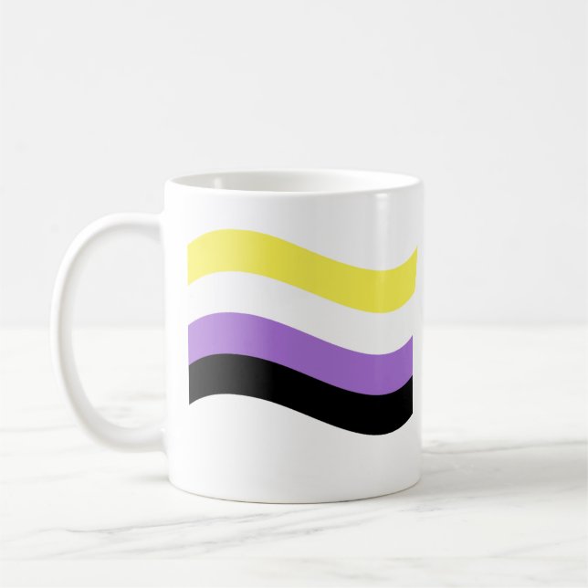 NonBinary Waving Flag Coffee Mug (Left)