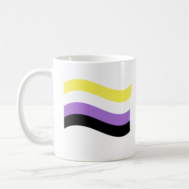 NonBinary Waving Flag Coffee Mug (Left)