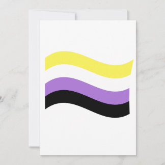 NonBinary Waving Flag Holiday Card
