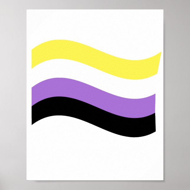 NonBinary Waving Flag Poster (Front)