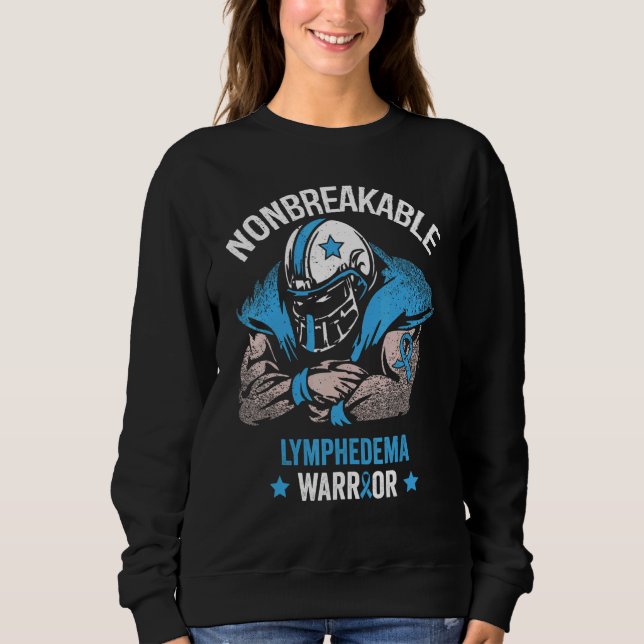 Nonbreakable Lymphedema Awareness Supporter Ribbon Sweatshirt (Front)
